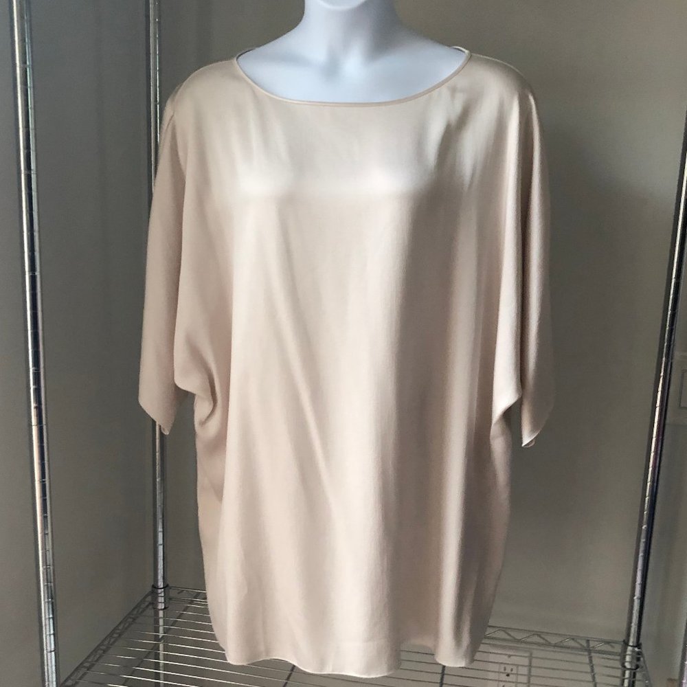 MARINA RINALDI ivory white blouse tunic 18 NWT